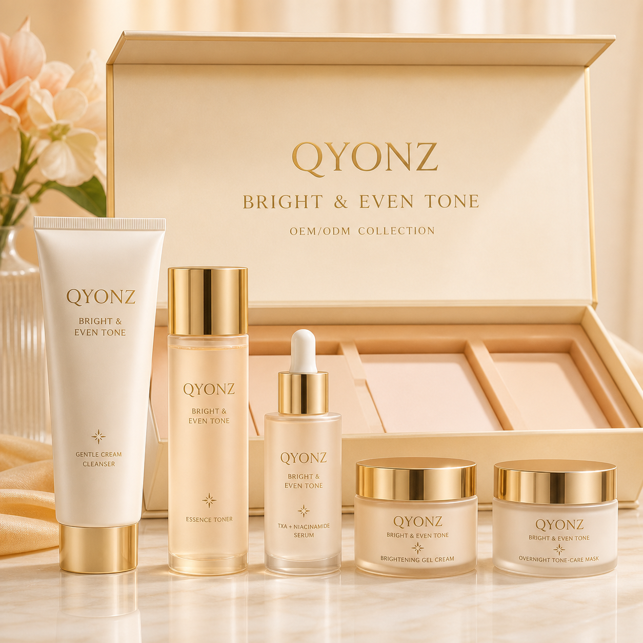 qyonz-bright-even-tone-collection-1-1.png Alpha Arbutin Dark Spot Care Serum - Image 1